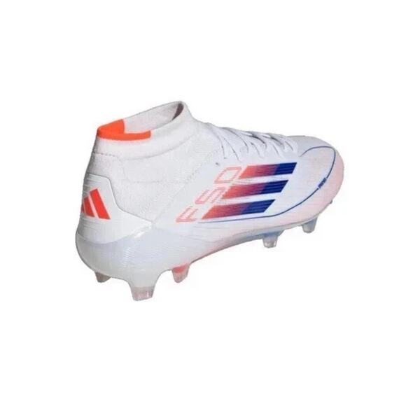Adidas F50 Elite Mid FG Soccer Cleats White Blue ID9203 NBY Women's Size 6 - Picture 2 of 5